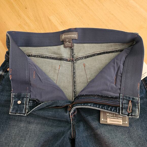 Democracy AB Tech High Waist Wide Leg Jeans Blue Sz 12 NWT - Picture 7 of 10